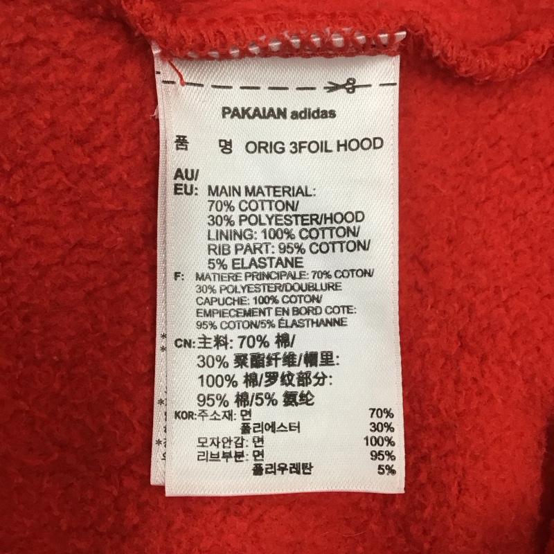 アディダスオリジナルス adidas originals パーカー 長袖 ay6473 長袖パーカー スウェット スポーツウェア ロゴ、文字 赤 / レッド / メンズ USED 古着 中古 10113592