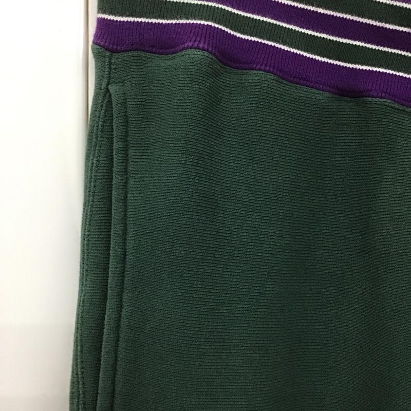 チャンピオン Champion パンツ ワークパンツ、ペインターパンツ c3-n203 スウェット ワイドパンツ ジャージ L ロゴ、文字 緑 / グリーン /  メンズ USED 古着 中古 10126438