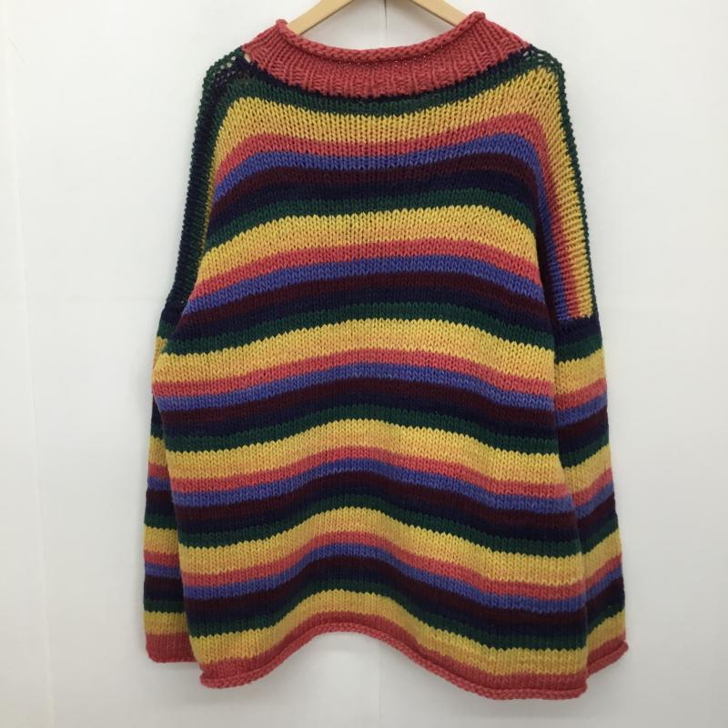 パチャママ PACHAMAMA ニット、セーター 長袖 ボーダー柄 青 / ブルー / X 黄 / イエロー / X 緑 / グリーン / X 桃 / ピンク / メンズ USED 古着 中古 10136216