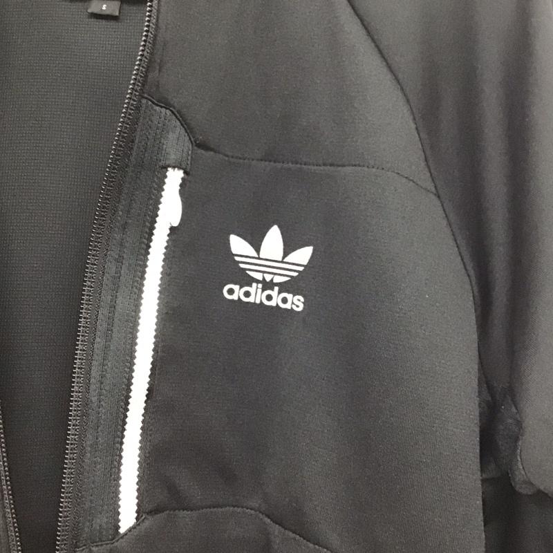 アディダス adidas ジャケット、上着 ジャケット、ブレザー トラックジャケット スポーツウェア ジップアップジャケット ジャージ S ロゴ、文字 白 / ホワイト / X 黒 / ブラック / メンズ USED 古着 中古 10136134
