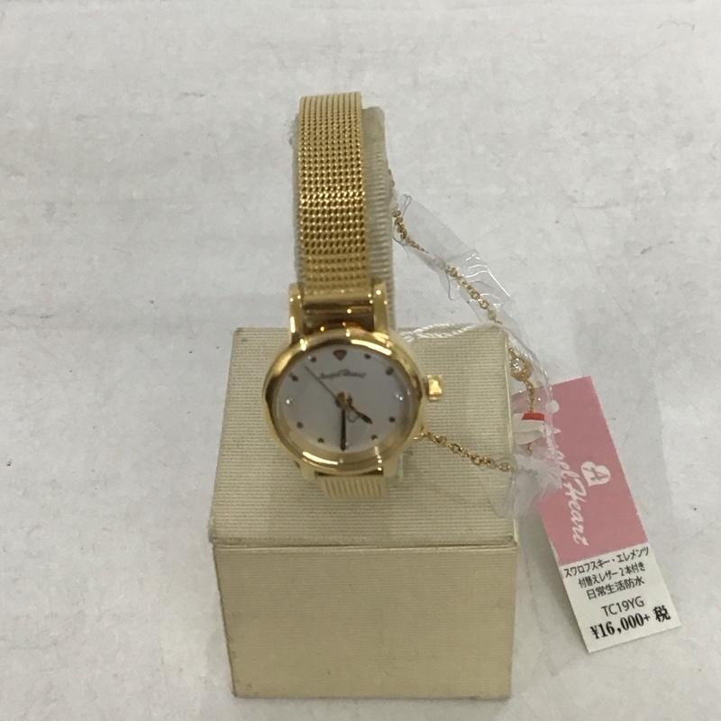 エンジェルハート ANGEL HEART 腕時計 アナログ(クォーツ式) TC19YG 箱有 ロゴ、文字 金 / ゴールド / レディース USED 古着 中古 10134111