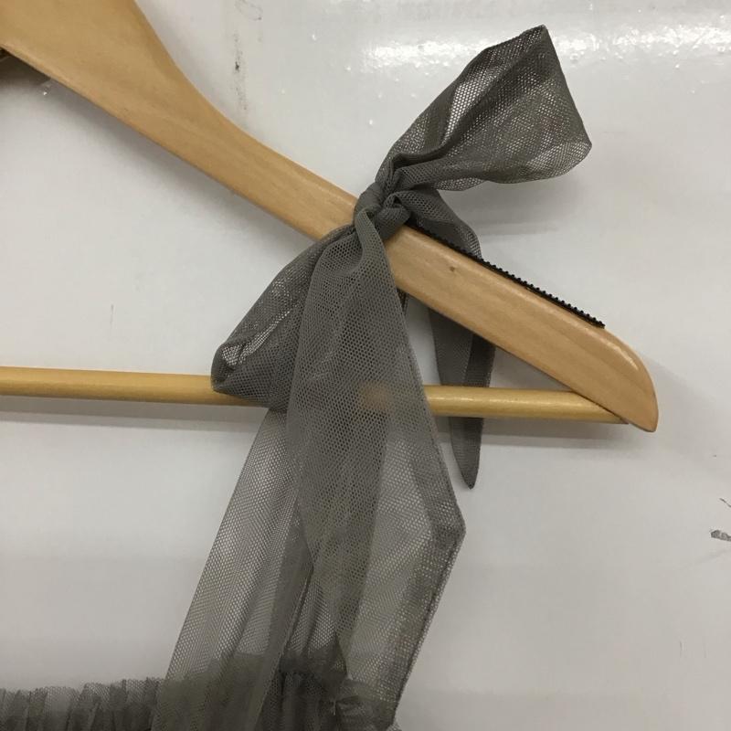 ザラ ZARA キャミソール キャミソール チュール ビスチェ S 無地 灰 / グレー / レディース USED 古着 中古 10136904