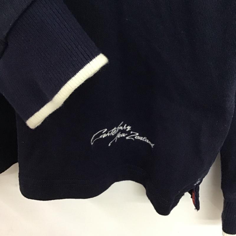 カンタベリーオブニュージーランド CANTERBURY OF NEW ZEALAND ポロシャツ 長袖 長袖ポロシャツ 長袖カットソー カラーシャツ L ロゴ、文字 紺 / ネイビー / メンズ USED 古着 中古 10135498