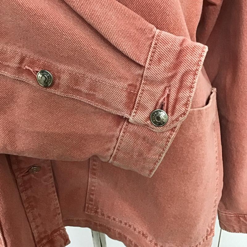 ザラ ZARA ジャケット、上着 ジャケット、ブレザー デニムジャケット カラージャケット 長袖ジャケット ブルゾン M 無地 桃 / ピンク / レディース USED 古着 中古 10123733