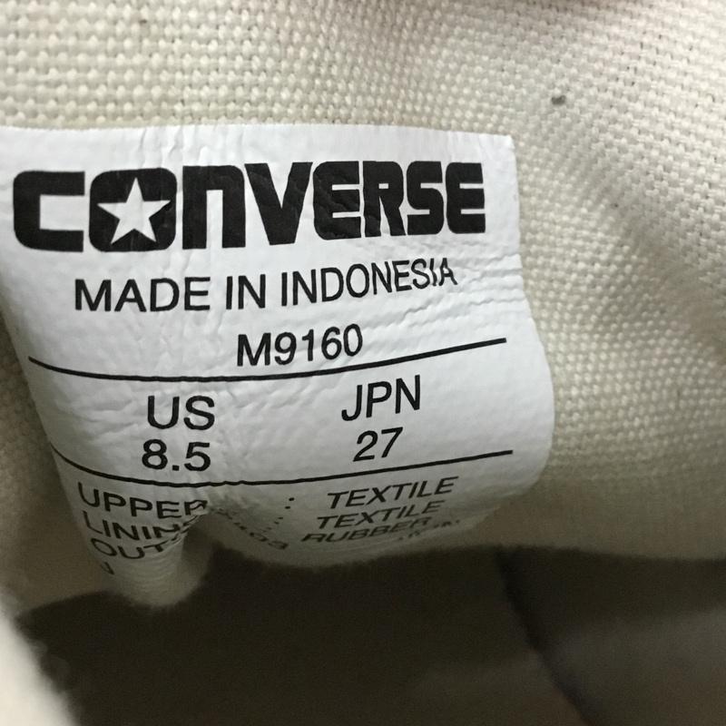 コンバース CONVERSE スニーカー スニーカー M9160 ALL STAR HI ハイカット 27cm 27.0cm ロゴ、文字 黒 / ブラック / メンズ USED 古着 中古 10138002