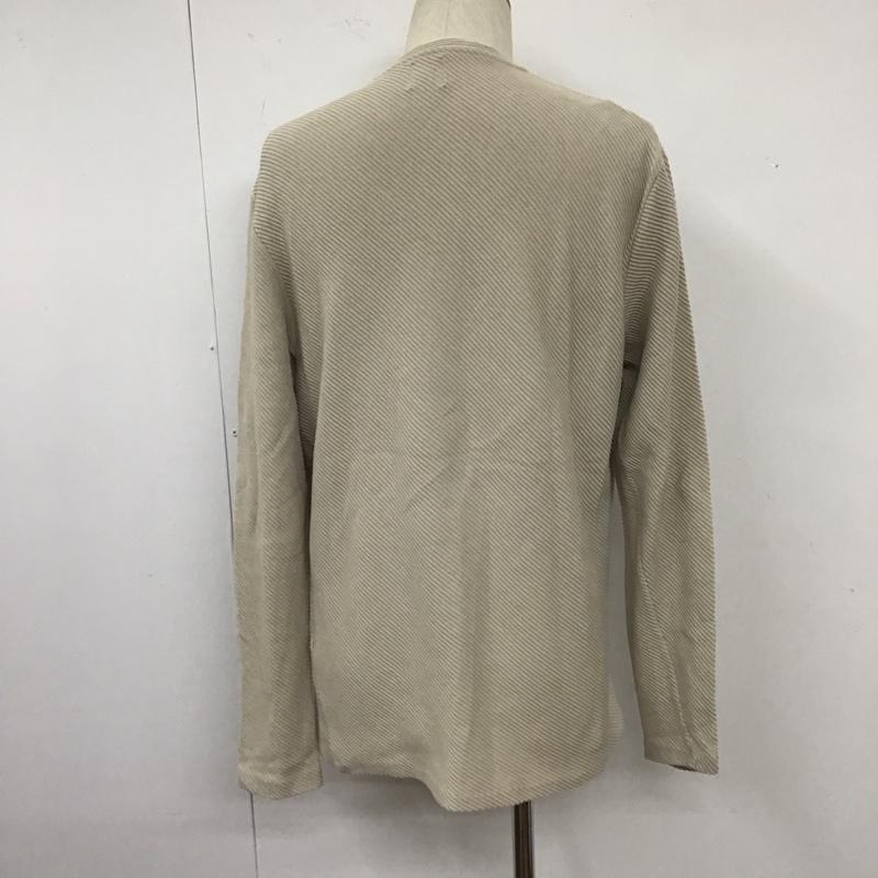 ザラ ZARA カットソー 長袖 長袖カットソー クルーネックカットソー ロングスリーブカットソー XL 無地 ベージュ / ベージュ /  メンズ USED 古着 中古 10110431