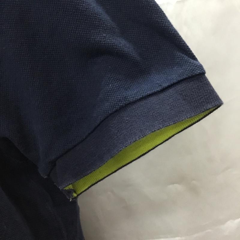フレッドペリー FRED PERRY ポロシャツ 半袖 半袖ポロシャツ カラーシャツ 半袖カットソー XL ロゴ、文字 紺 / ネイビー / メンズ USED 古着 中古 10109004