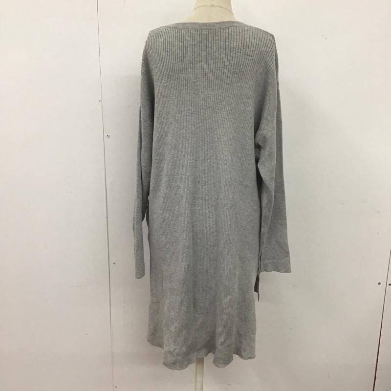 アーバンリサーチ URBAN RESEARCH チュニック 長袖 RA27-22Y711 リサイクルポリエステルリブチュニックニット FREE 無地 灰 / グレー / レディース USED 古着 中古 10125065