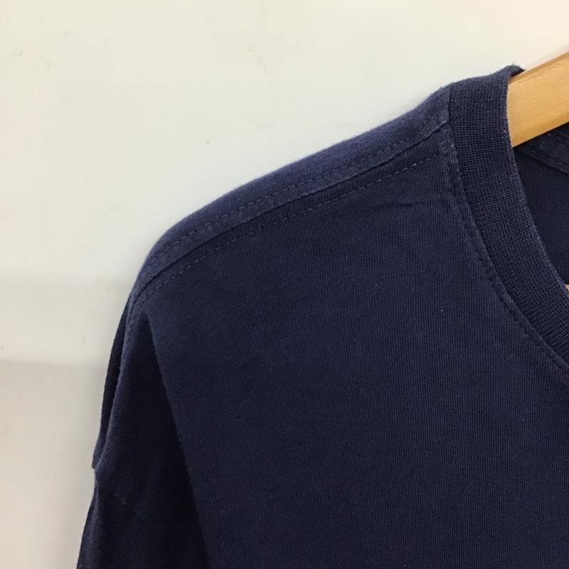 ナイキ NIKE カットソー 長袖 長袖カットソー プリントカットソー クルーネック スポーツウェア XXL ロゴ、文字 紺 / ネイビー / メンズ USED 古着 中古 10136164