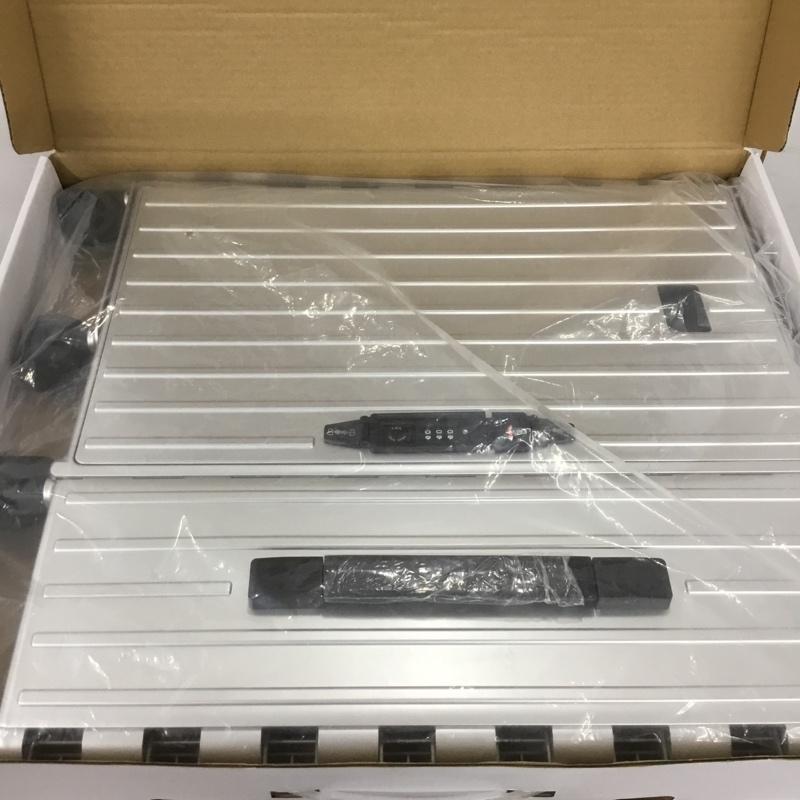 アンドフラット &.FLAT スーツケース、トランク スーツケース、トランク FL14-4-00001 折りたたみ ハードキャリーバッグ キャリーケース 箱有 ロゴ、文字 銀 / シルバー / メンズ USED 古着 中古 10137518