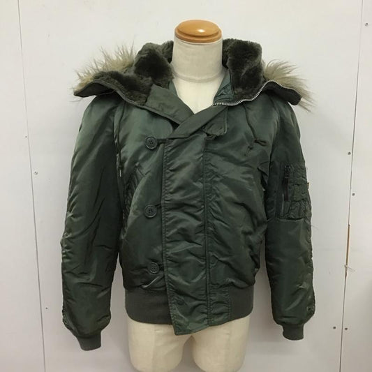 アルファインダストリー Alpha Industries ジャケット、上着 ジャンパー、ブルゾン ジップアップジャケット パーカージャケット アウター ミリタリージャケット M 無地 カーキ / カーキ /  メンズ USED 古着 中古 10125295