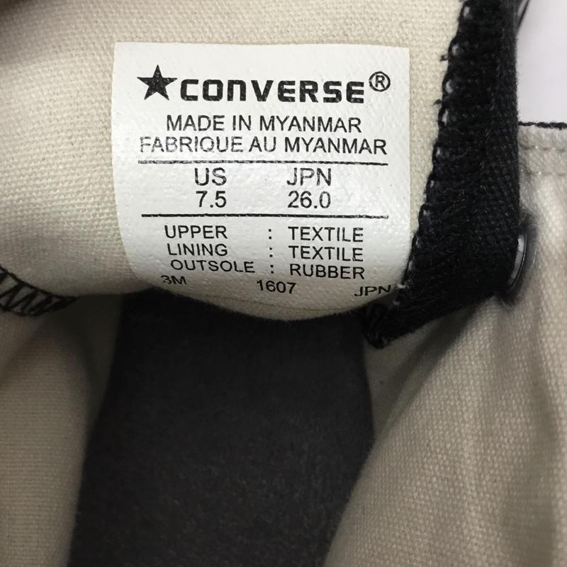 コンバース CONVERSE スニーカー スニーカー 1607 ハイカット 26cm 26.0cm ロゴ、文字 黒 / ブラック / メンズ USED 古着 中古 10106531
