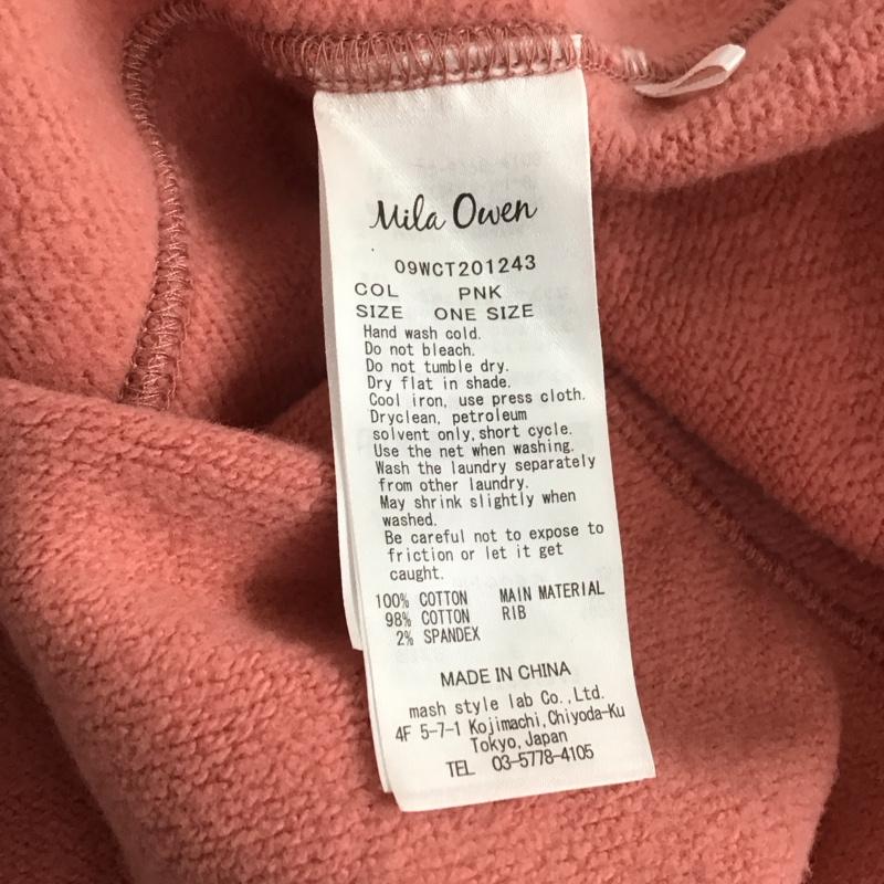 ミラオーウェン Mila Owen トレーナー 長袖 09WCT201243 スウェット 裏起毛 無地 桃 / ピンク / レディース USED 古着 中古 10139137