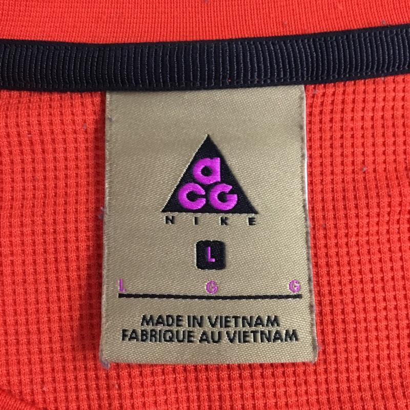 ナイキ エィシージー NIKE ACG Tシャツ 長袖 CD7657-634 長袖Tシャツ ロングスリーブカットソー スポーツウェア L ロゴ、文字 橙 / オレンジ / メンズ USED 古着 中古 10110096