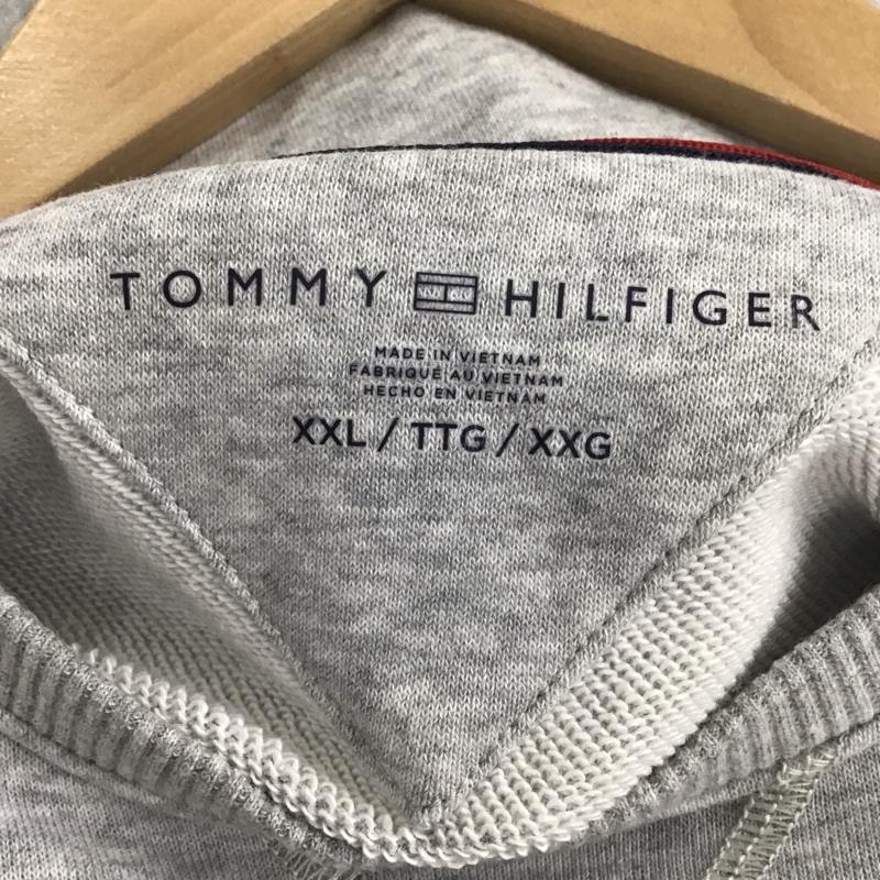 トミーヒルフィガー TOMMY HILFIGER トレーナー 長袖 長袖 XXL ロゴ、文字 灰 / グレー / メンズ USED 古着 中古 10138599