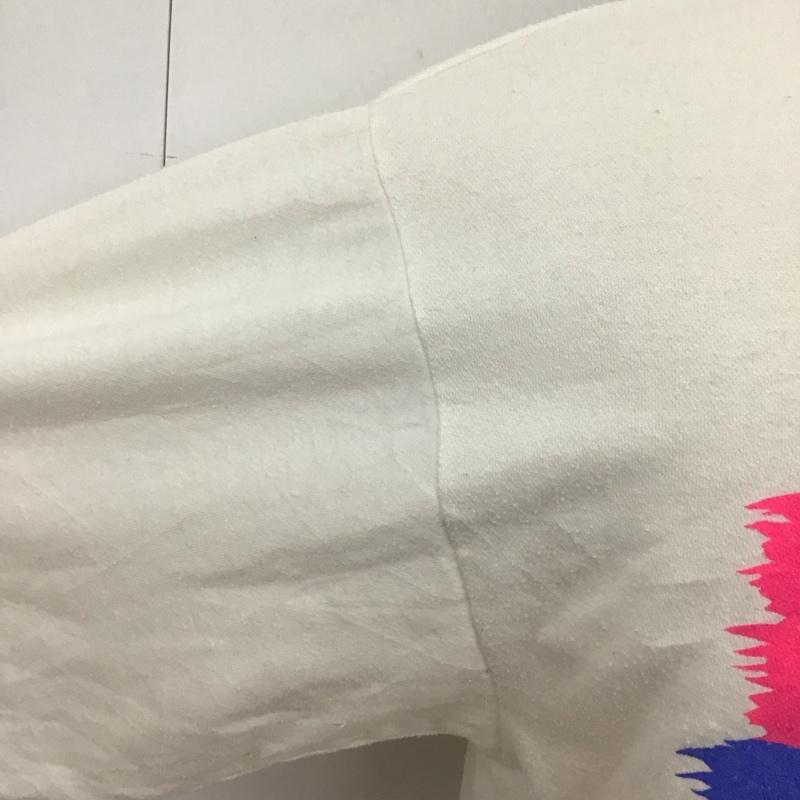 バイバイ BYE-BYE トレーナー 長袖 M ロゴ、文字 白 / ホワイト /  メンズ USED 古着 中古 10116827