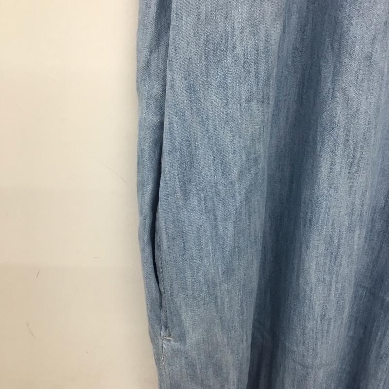 ギャップ GAP ワンピース ひざ丈スカート M 無地 水色 / ライトブルー / レディース USED 古着 中古 10134198