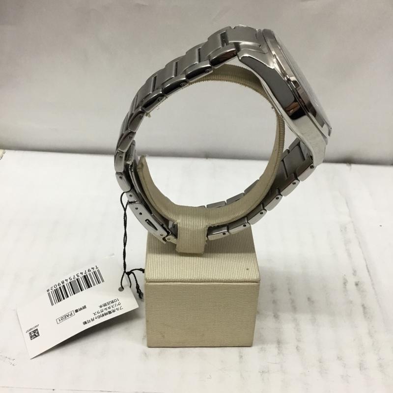 シチズン CITIZEN 腕時計 アナログ(クォーツ式) Eco Drive E111-S094615 箱有 ロゴ、文字 銀 / シルバー / X 紺 / ネイビー / メンズ USED 古着 中古 10106501