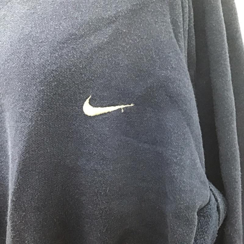 ナイキ NIKE トレーナー 長袖 リメイク スウェット XL ロゴ、文字 紺 / ネイビー / レディース USED 古着 中古 10113663