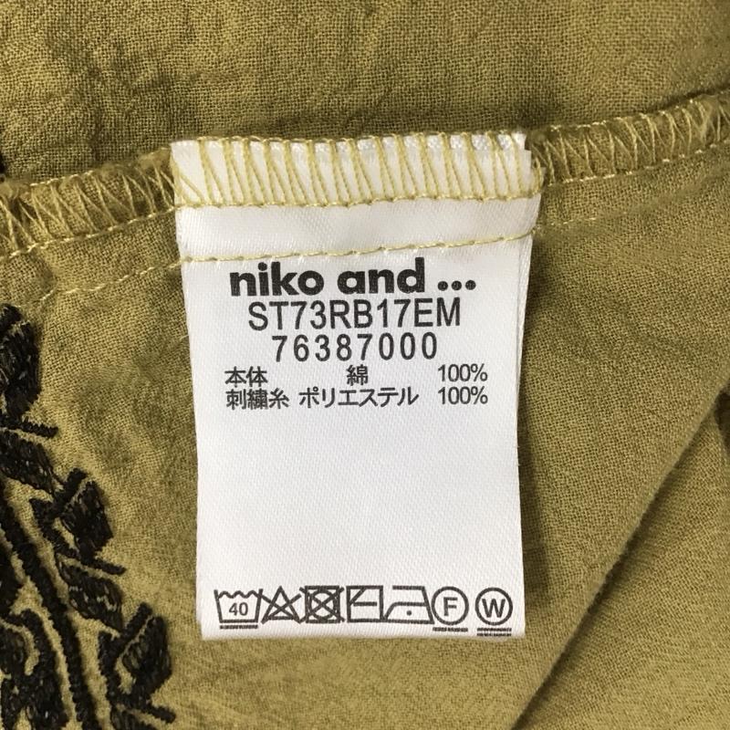 ニコアンド niko and... カットソー 半袖 半袖カットソー 刺繍Tシャツ ワイドネックカットソー 4 刺繍 マルチカラー / マルチカラー / レディース USED 古着 中古 10111912