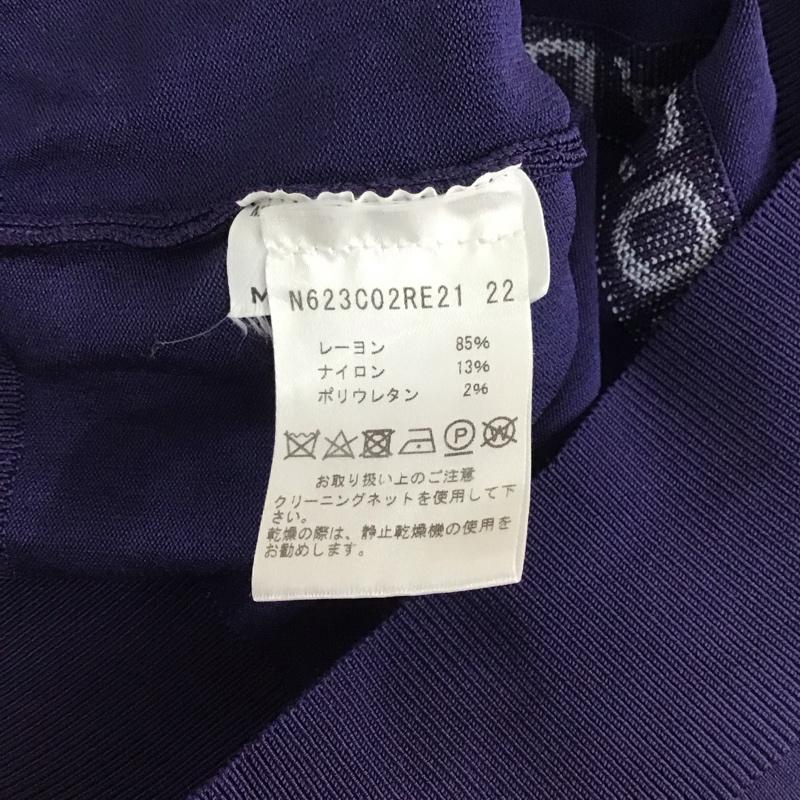 マークジェイコブス MARCJACOBS カーディガン 長袖 N623C02RE21 クルーネック クロップド丈 M ロゴ、文字 紺 / ネイビー / レディース USED 古着 中古 10109657
