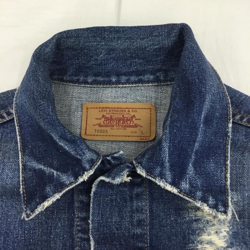 リーバイス Levi s ジャケット、上着 ジャケット、ブレザー 00 s 70505-0301 L ワンポイント 青 / ブルー / レディース USED 古着 中古 10124394