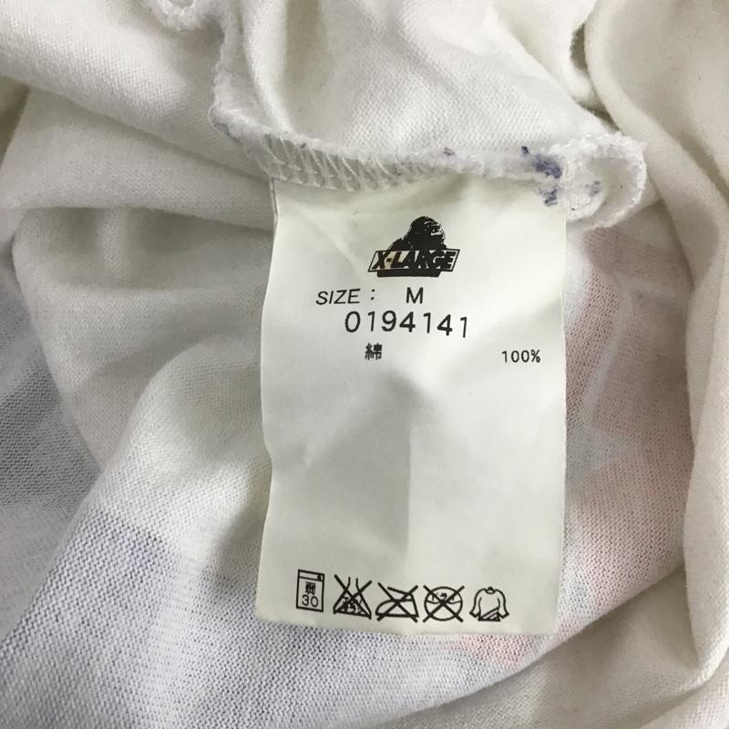 エクストララージ XLARGE Tシャツ 半袖 M ロゴ、文字 X プリント 白 / ホワイト / メンズ USED 古着 中古 10106087