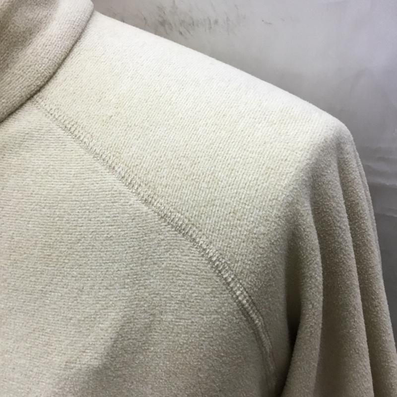 モンベル mont-bell トレーナー 長袖 1104983 シャミース プルオーバー フリース ハーフジップ L ロゴ、文字 ベージュ / ベージュ / メンズ USED 古着 中古 10109051