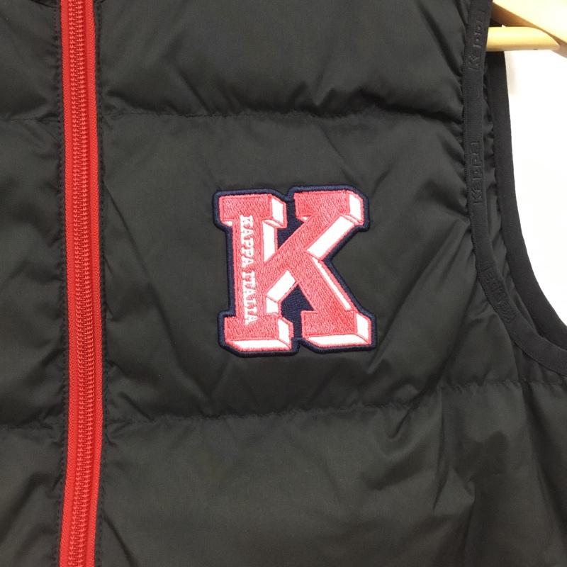 カッパ Kappa ベスト ベスト KG962VE72 ダウンベスト スポーツウェア タグ付き M ワンポイント 黒 / ブラック / レディース USED 古着 中古 10136513