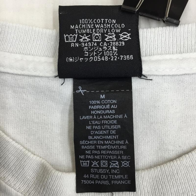 ステューシー STUSSY Tシャツ 半袖 M ロゴ、文字 白 / ホワイト / メンズ USED 古着 中古 10141214