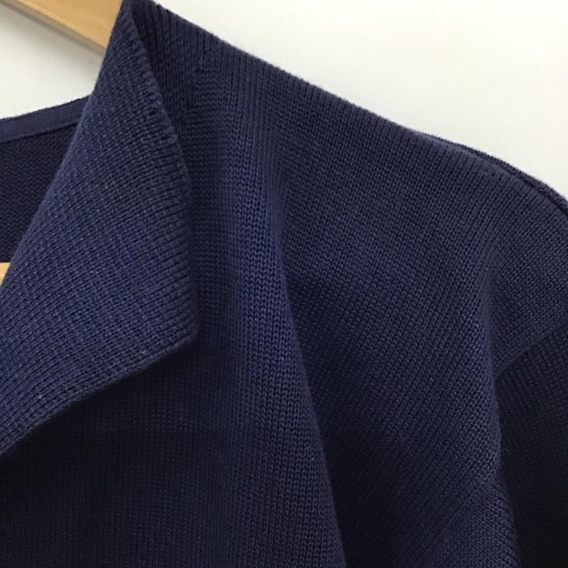 ラコステ LACOSTE カットソー 長袖 長袖カットソー カラーシャツ ポロシャツ 40 ロゴ、文字 紺 / ネイビー / メンズ USED 古着 中古 10136611