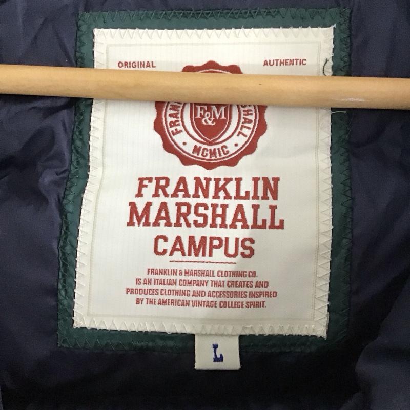フランクリンマーシャル FRANKLIN&MARSHALL ベスト ベスト ジップアップベスト ダウンベスト ノースリーブ L ロゴ、文字 緑 / グリーン / メンズ USED 古着 中古 10128691
