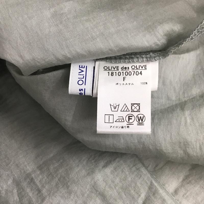 オリーブデオリーブ OLIVE des OLIVE シャツ、ブラウス 長袖 シアーシャツ FREE 無地 灰 / グレー / レディース USED 古着 中古 10136642
