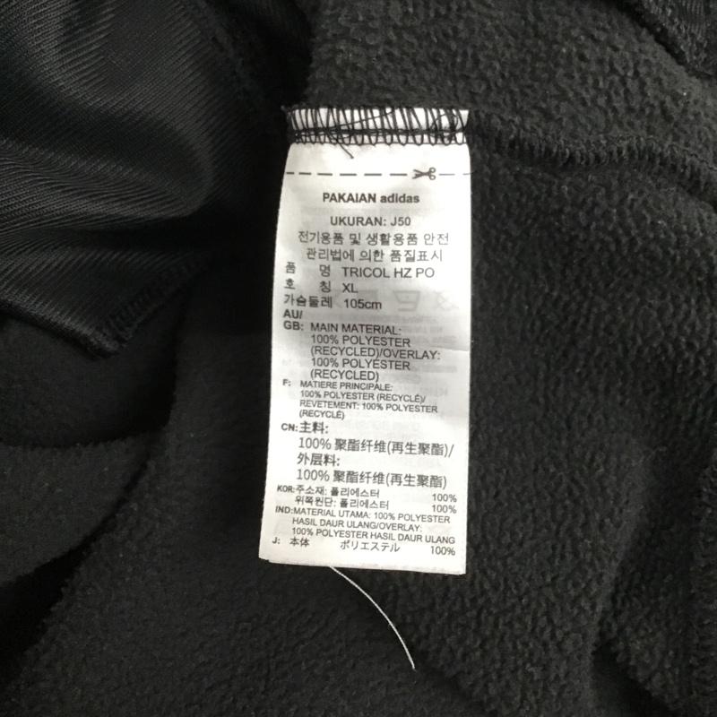 アディダス adidas ジャケット、上着 ジャケット、ブレザー GN8043 TricolorPolarFleece12ZipHoodie 長袖フリースジャケット ジップアップ ロゴ、文字 黒 / ブラック / メンズ USED 古着 中古 10105583