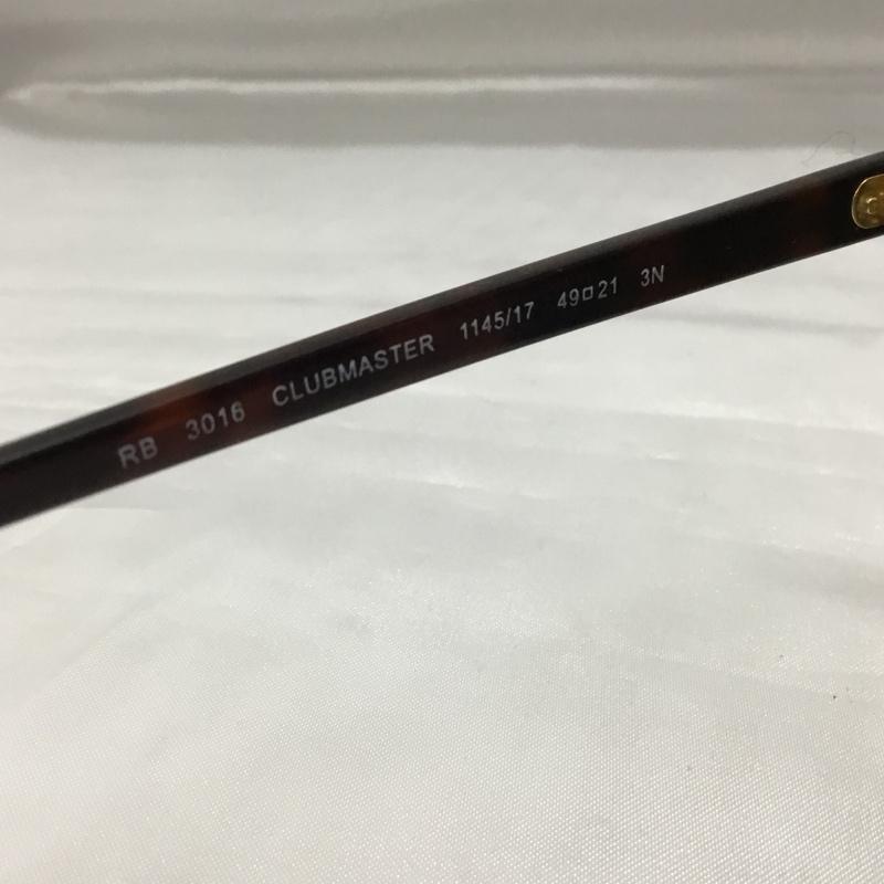 レイバン Ray-Ban めがね・サングラス サングラス 3016 CLUBMASTER 49 21 ミラーレンズ ロゴ、文字 ダークブラウン / ダークブラウン / メンズ USED 古着 中古 10119666