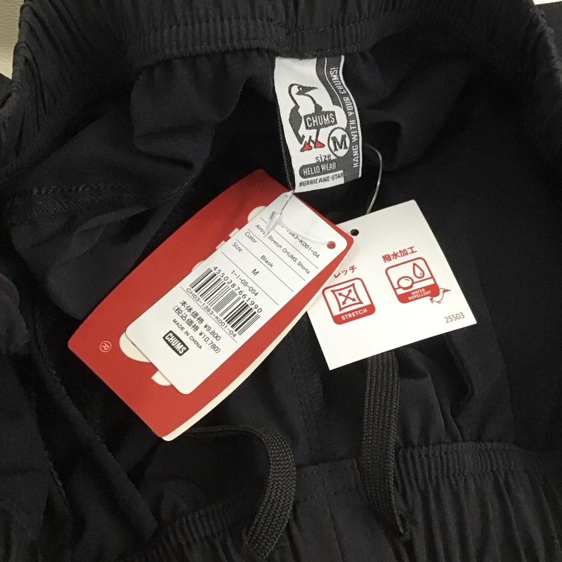チャムス CHUMS パンツ ショートパンツ ch03-1383-k001-04 エアトレイルストレッチチャムスショーツ ショートパンツ M ロゴ、文字 黒 / ブラック / メンズ USED 古着 中古 10131264