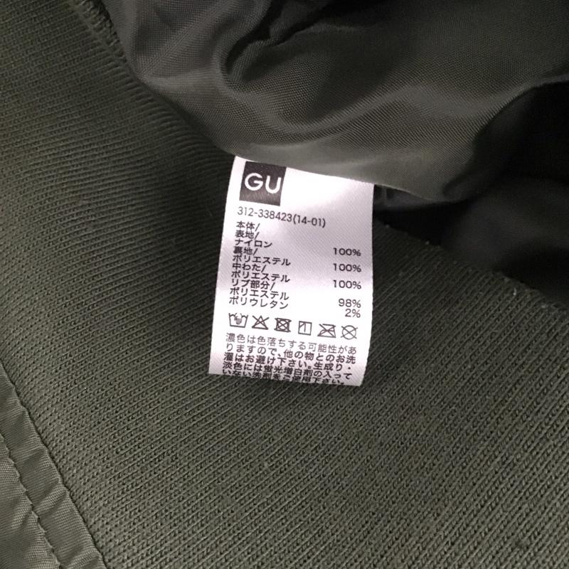 ジーユー GU ジャケット、上着 ジャンパー、ブルゾン 312-338423 ナイロンジャケット アウター ジップアップジャケット MA1 ブルゾン XL 無地 カーキ / カーキ / メンズ USED 古着 中古 10137101