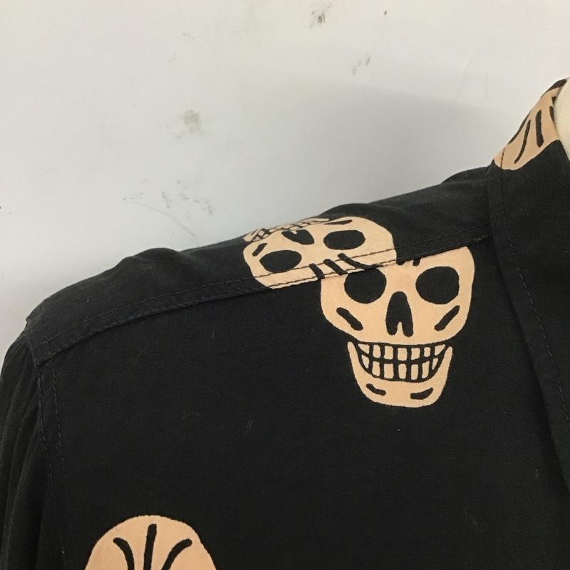 ヒステリックグラマー HYSTERIC GLAMOUR シャツ、ブラウス 長袖 長袖シャツ カラーシャツ ポケットシャツ 長袖カットソー プリントシャツ ロゴ、文字 黒 / ブラック /  メンズ USED 古着 中古 10112145