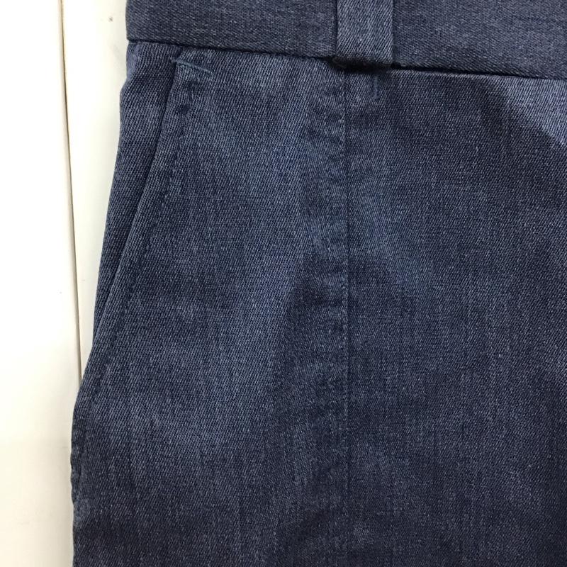 古着 USED パンツ スラックス スラックスパンツ ワイドパンツ カジュアルパンツ 32インチ 無地 青 / ブルー /  メンズ USED 古着 中古 10123586
