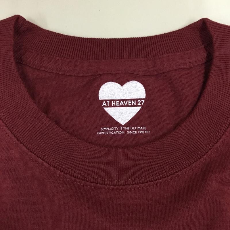 ミルクフェド MILKFED. Tシャツ 半袖 半袖カットソー プリントTシャツ クルーネックカットソー M ロゴ、文字 えんじ / ワインレッド / レディース USED 古着 中古 10112248