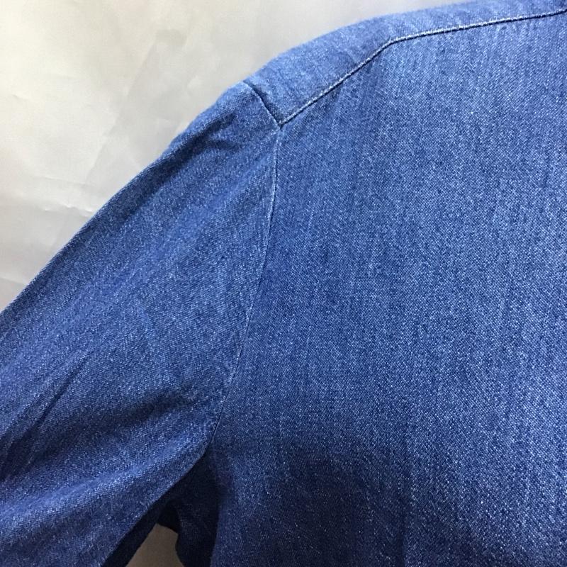 ザラ ZARA シャツ、ブラウス 長袖 長袖シャツ カラーシャツ 長袖カットソー デニムシャツ L 無地 青 / ブルー / レディース USED 古着 中古 10116351