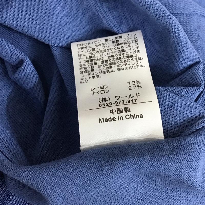 オペークドットクリップ OPAQUE.CLIP カットソー 半袖 半袖カットソー クルーネックカットソー 38 無地 青 / ブルー / レディース USED 古着 中古 10115914