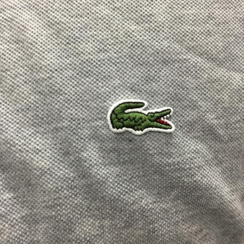 ラコステ LACOSTE ポロシャツ 半袖 半袖ポロシャツ カラーシャツ 半袖カットソー 5 ロゴ、文字 灰 / グレー / メンズ USED 古着 中古 10106508