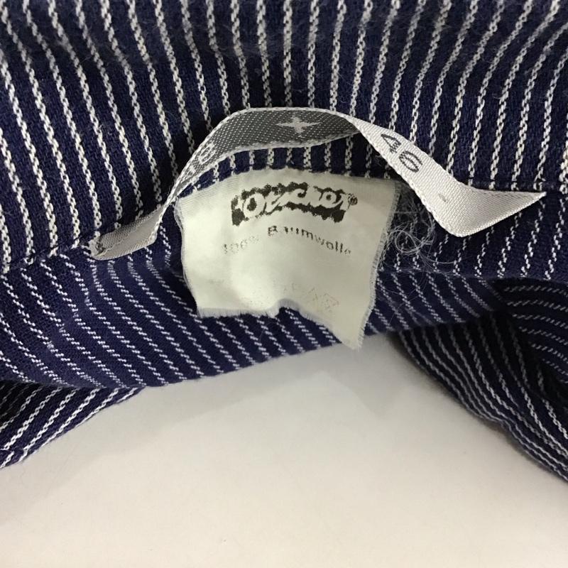 古着 USED シャツ、ブラウス 長袖 長袖シャツ カラーシャツ ポケットシャツ 長袖カットソー otscher 古着 46 ストライプ 紺 / ネイビー / メンズ USED 古着 中古 10124493
