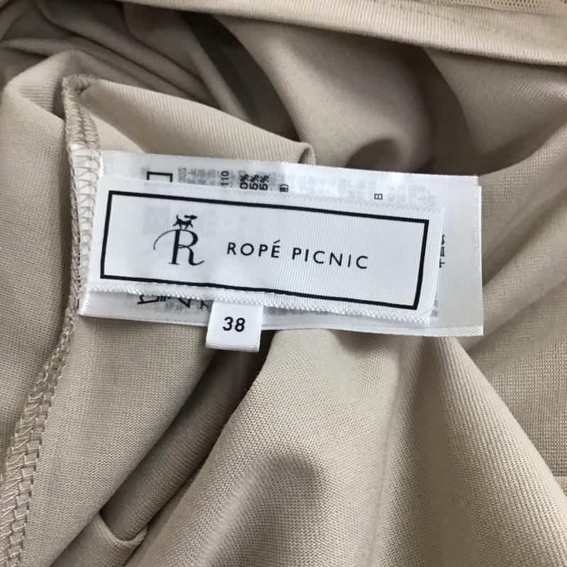 ロペピクニック ROPE PICNIC カットソー 長袖 長袖カットソー クルーネックカットソー ロングスリーブカットソー 38 無地 ベージュ / ベージュ / レディース USED 古着 中古 10118592