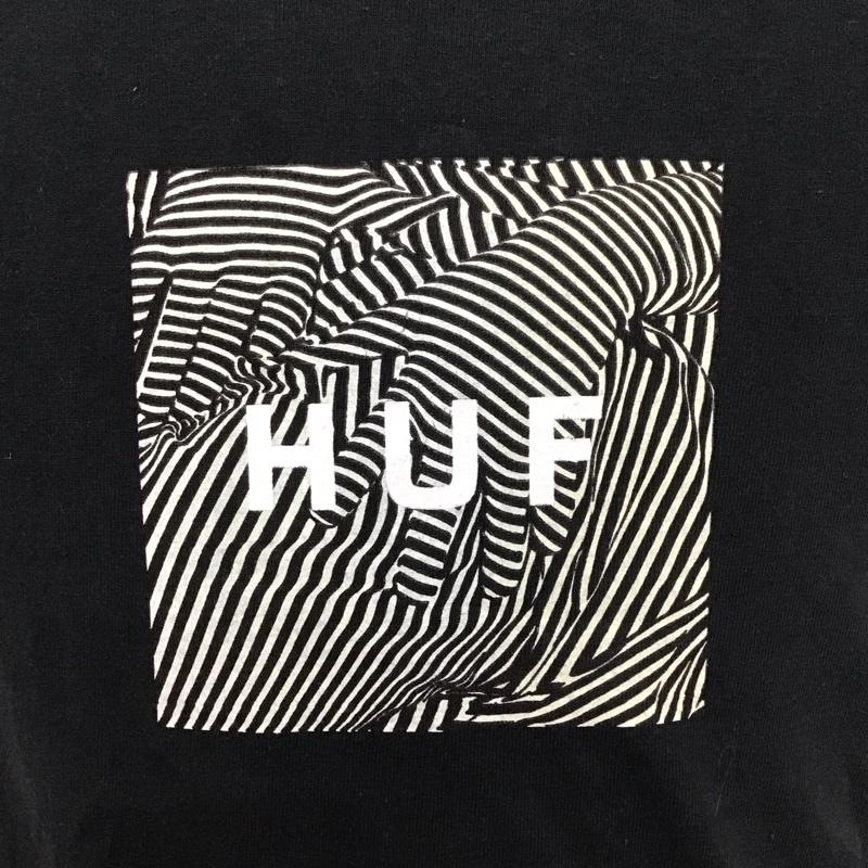 ハフ HUF Tシャツ 半袖 半袖カットソー プリントTシャツ クルーネックカットソー S ロゴ、文字 黒 / ブラック /  メンズ USED 古着 中古 10110919