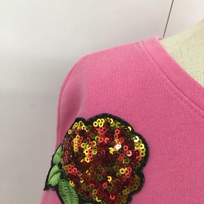 ザラ ZARA トレーナー 長袖 M 無地 桃 / ピンク / レディース USED 古着 中古 10117232