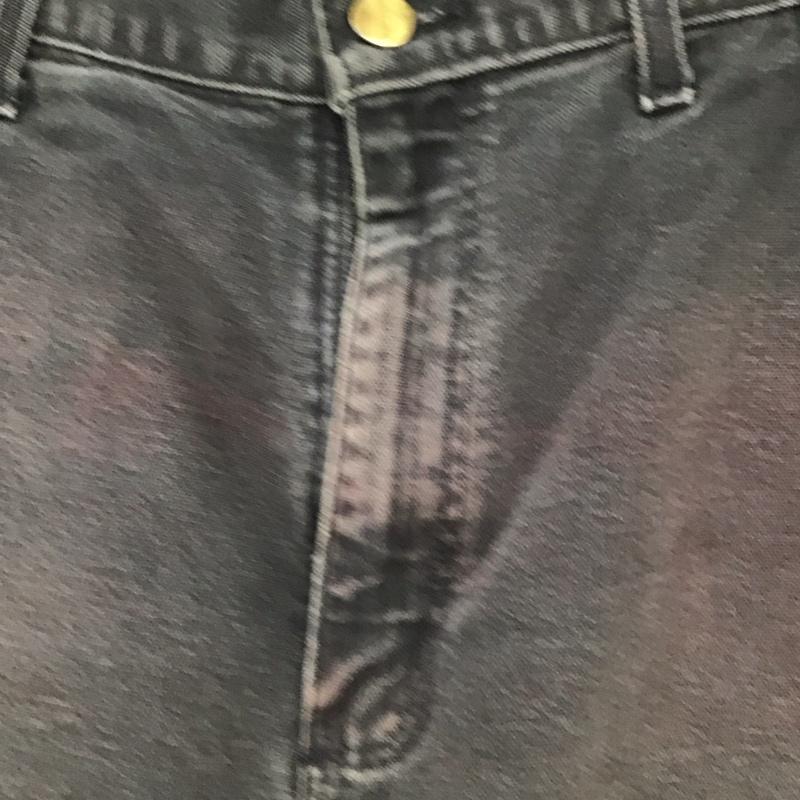 カーハート Carhartt パンツ デニム、ジーンズ デニムパンツ ワイドパンツ カジュアルパンツ 00s ufcw アメリカ製 ダブルニー 33インチ ロゴ、文字 黒 / ブラック / メンズ USED 古着 中古 10137109