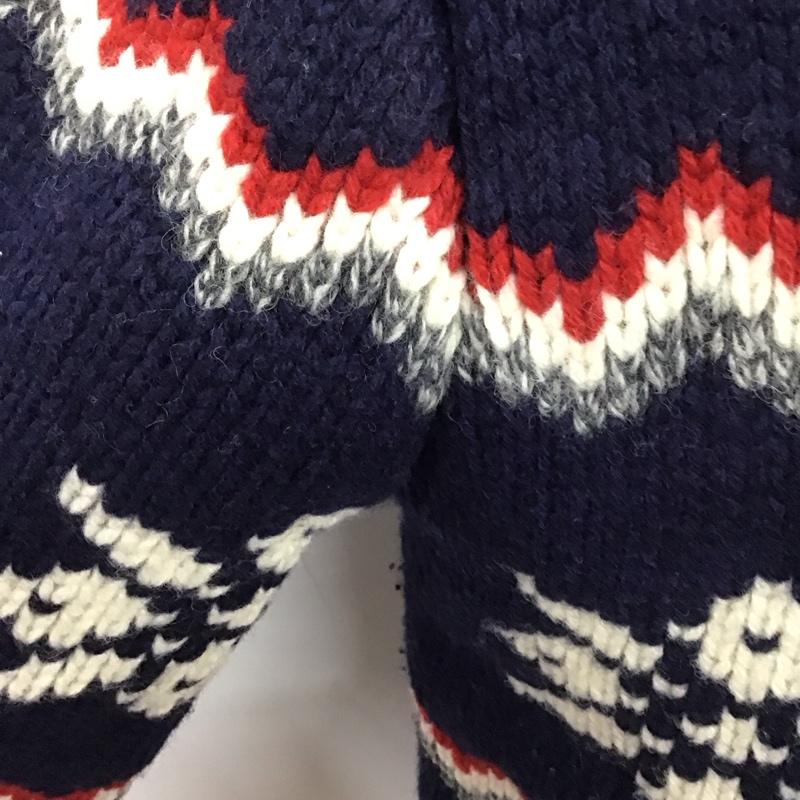 トミーヒルフィガー TOMMY HILFIGER ニット、セーター 長袖 ジップアップニットジャケット 長袖ニットカーディガン アウター L 総柄 マルチカラー / マルチカラー / メンズ USED 古着 中古 10111273