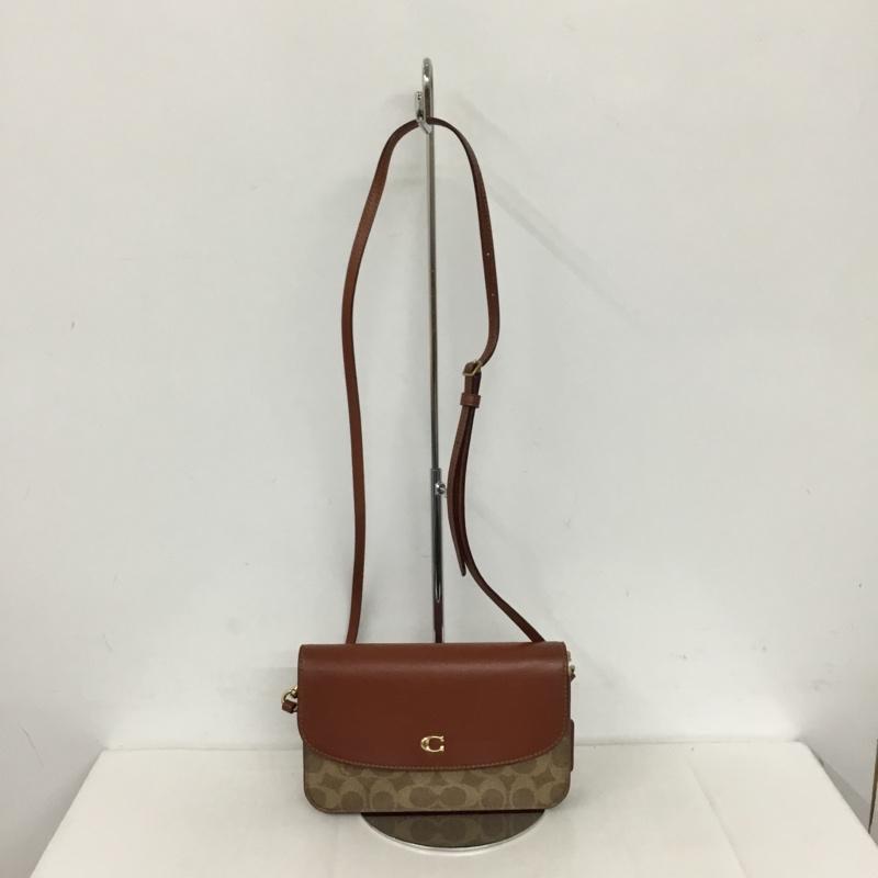 コーチ COACH ショルダーバッグ ショルダーバッグ C5362 ヘイデン クロスボディ シグネチャー キャンバス ロゴ、文字 茶 / ブラウン / X ベージュ / ベージュ / レディース USED 古着 中古 10128300
